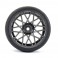 1/10 STREET/TREAD TYRE STAR SPOKE GUN METAL WHEEL SET