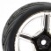 1/10 STREET/TREAD TYRE 5SP BLACK/CHROME WHEEL