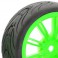 1/10 STREET/TREAD TYRE 20SP GREEN WHEEL