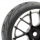 1/10 STREET/TREAD TYRE 14SP BLACK/CHROME WHEEL