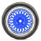 1/10 STREET/TREAD TYRE CLASSIC BLUE/CHROME WHEEL