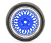 1/10 STREET/TREAD TYRE CLASSIC BLUE/CHROME WHEEL