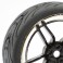 1/10 STREET/TREAD TYRE 10SP BLACK/CHROME WHEEL