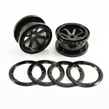 AXIAL 8 SPOKE 2.2 ALLOY BEADLOCK WHEELS (WRAITH)