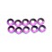 DISC.. M3 Flat Head Screw Aluminum Washer Purple (8pcs)