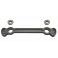 DISC.. Barre Ackermann alu usine 7075 T6 traite dur avec rlts epaules