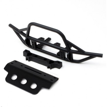 GS01 FRONT TUBE BUMPER WITH SKID PLATE BLACK