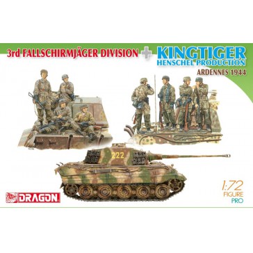 1/72 3RD FALLSCHIRMJÄGER +KINGTIGER HENSCHEL TURRET (3/21) *