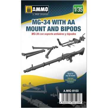 1/35 MG-34 WITH AA MOUNT AND BIPODS