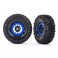 Tires and wheels, assembled, glued (Method 105 1.9' black chrome, blu