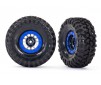 Tires and wheels, assembled, glued (Method 105 1.9' black chrome, blu