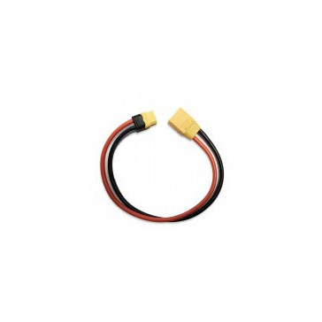 Yellow RC XT60 female to XT90 Charge Cable 12awg 300mm