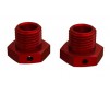 Aluminum Wheel Hex 17mm 14.6mm Thick Red (2)