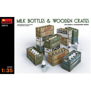 Milk Bottles & Wooden Crates 1/35