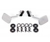 Mirrors, side, chrome (left & right)/ o-rings (4)/ body clips (4) (fi