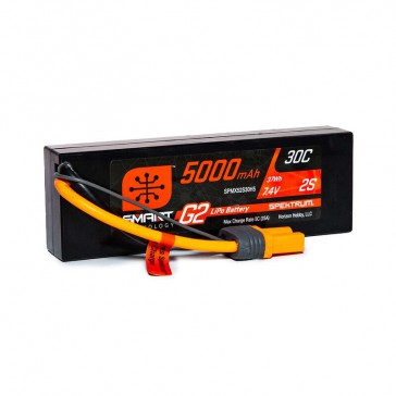 5000mAh 2S 7.4V Smart G2 LiPo 30C Hard Case: IC5