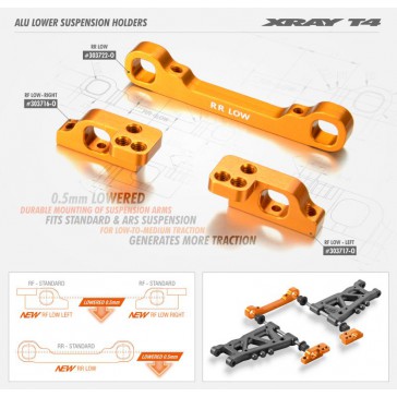 ALU LOWER 2-PIECE SUSPENSION HOLDER - RIGHT - LOW