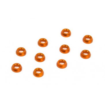 Alu Conical Shim 3X6X2.0mm - Orange (10)