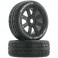 DISC.. Bandito Buggy Tire C2 Mounted Spoke Black (2)