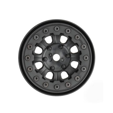DISC.. DENALI 1.9" BLACK/ BLACK BEADLOC 8 SPOKE WHEELS