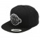 MANUFACTURED BLACK SNAPBACK HAT/CAP (ONE SIZE)