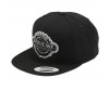 MANUFACTURED BLACK SNAPBACK HAT/CAP (ONE SIZE)