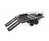SCALE DUAL AXLE TRUCK CAR TRAILER w/RAMPS & LEDs