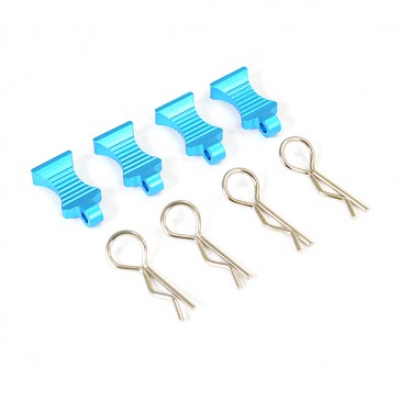 PRO ALUMINIUM EASYPULL TABS & BODYCLIPS (4PC) - BLUE