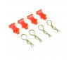 PRO ALUMINIUM EASYPULL TABS & BODYCLIPS (4PC) - RED