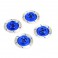 ALUMINIUM DISC BRAKE w/WHEEL HEX (4pc) - BLUE