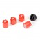 ANTIDUST ALUMINIUM M4 WHEEL NUT COVERS (4PC) - RED