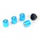 ANTIDUST ALUMINIUM M4 WHEEL NUT COVERS (4PC) - BLUE