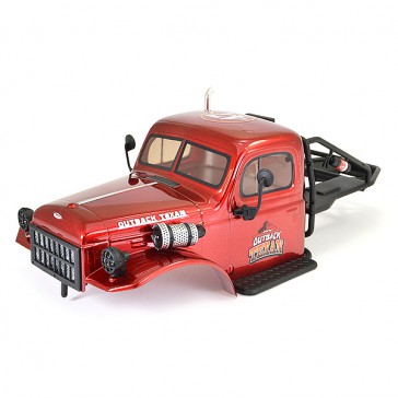 TEXAN 1/10 CAB BODYSHELL & ROLL CAGE ASSEMBLY - RED