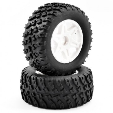 COMET DESERT BUGGY FRONT MOUNTED TYRE & WHEEL WHITE