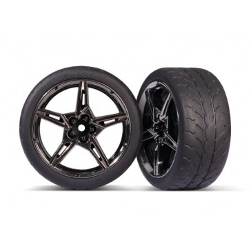 Extra wide Rr Tires and wheels (split-spoke bk chr.+1.9' Response) 2