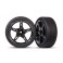 Fr. Tires and wheels(split-spoke black chr. +1.9' Response tires) (2)