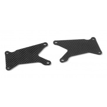 XB9 GRAPHITE FRONT LOWER ARM PLATE 1.6 MM (2)