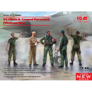 US Pilots & Ground Personnel 1/48