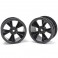 "N2O" GLOSS BLACK RESTO MOD SEDAN WHEELS