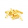 4.0MM GOLD CONNECTORS (6 PAIRS MALE/FEMALE)