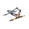 DISC.. Carbon Landing Skid Set (Red) - Blade 130X