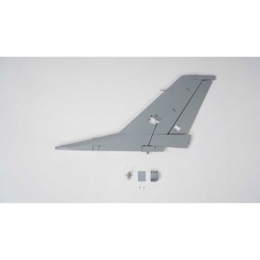 Vertical Fin and Rudder: F-16 Falcon-Gray 80mm EDF