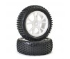 VANTAGE FRONT BUGGY TYRE MOUNTED ON WHEELS (PR) - WHITE