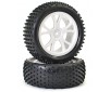 VANTAGE FRONT BUGGY TYRE MOUNTED ON WHEELS (PR) - WHITE