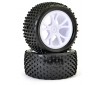 VANTAGE REAR BUGGY TYRE MOUNTED ON WHEELS (PR) - WHITE