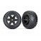 2WD rear Tires & wheels (2.8') (RXT black wheels+Anaconda tires) (2)