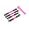 Turnbuckles, aluminum (pink), camber links, front(2), rear (2)