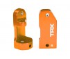 Caster blocks 30-degree, orange 6061-T6 aluminum (left & right)