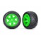 2WD rear Tires & wheels (2.8') (RXT green wheels +Anaconda tires) (2)