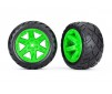 2WD rear Tires & wheels (2.8') (RXT green wheels +Anaconda tires) (2)